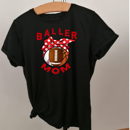 Baller Mom  Short Sleeve T-shirts