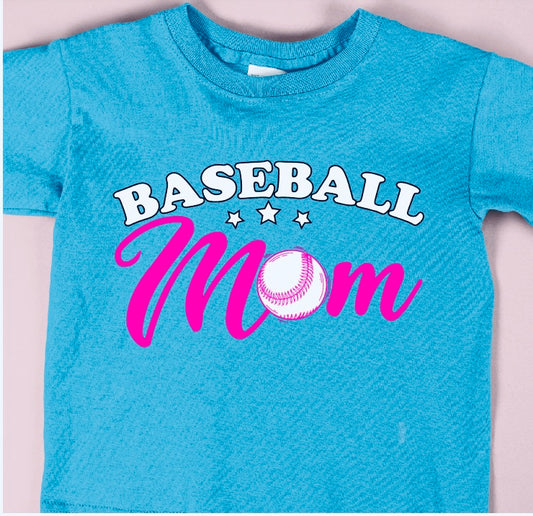 Baseball Mom Short Sleeve T-Shirts