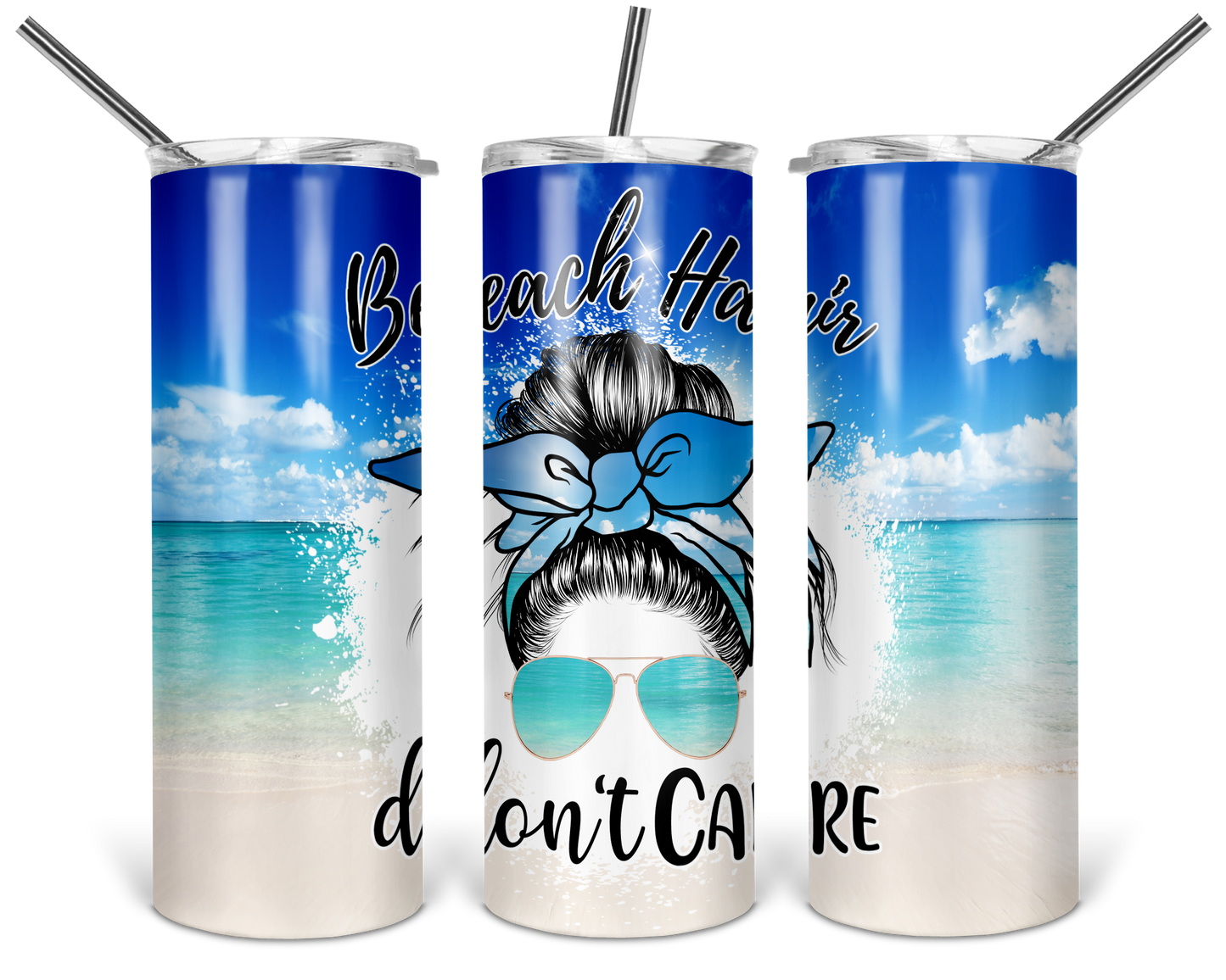 Beach Hair Don't Care Tumbler