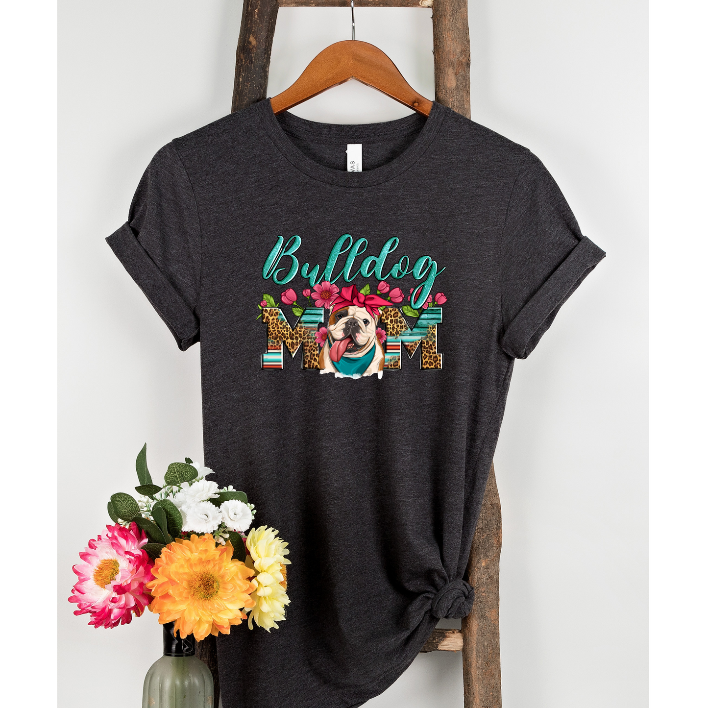 Bulldog Mom Short Sleeve T-shirts