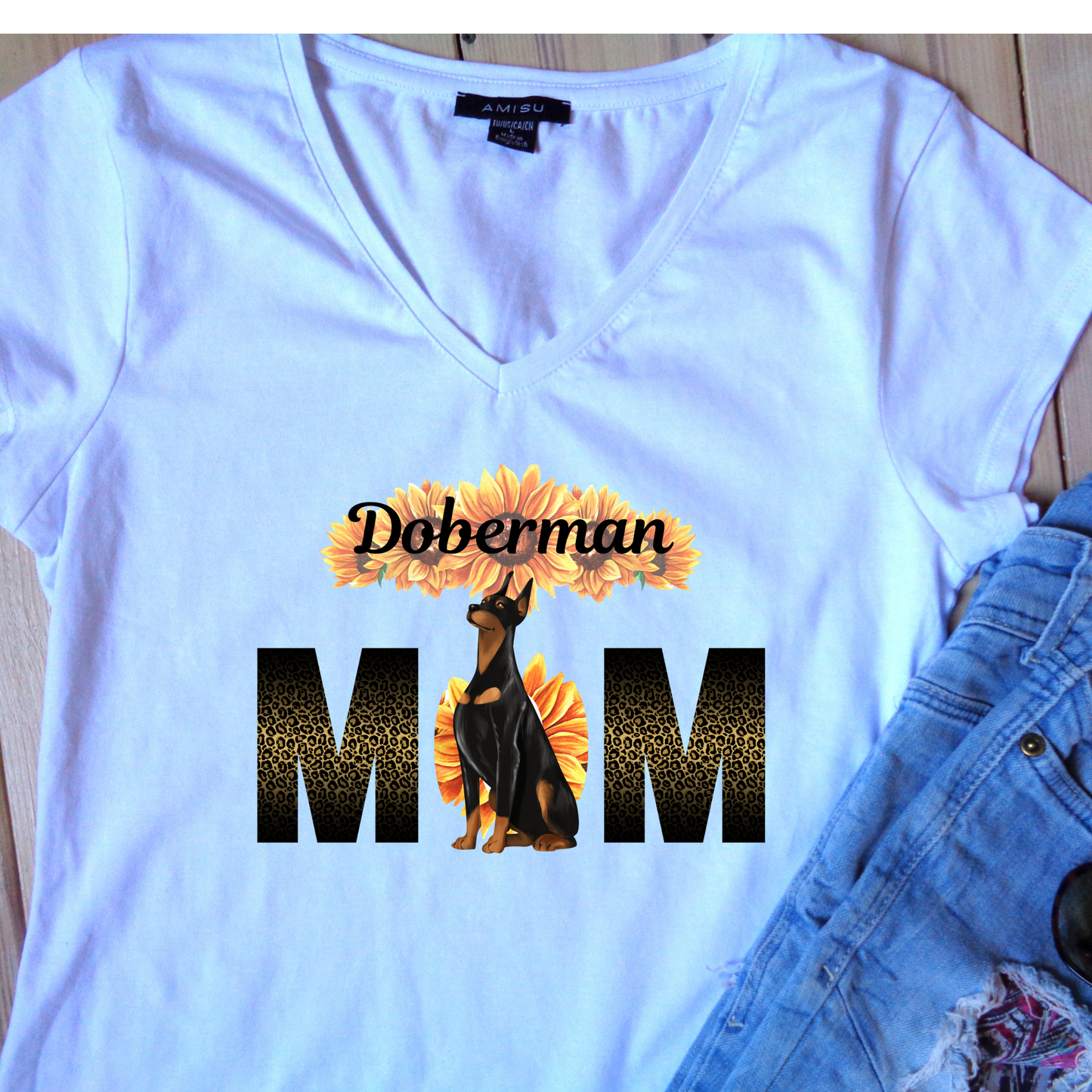 Doberman Mom Short Sleeve T-shirts