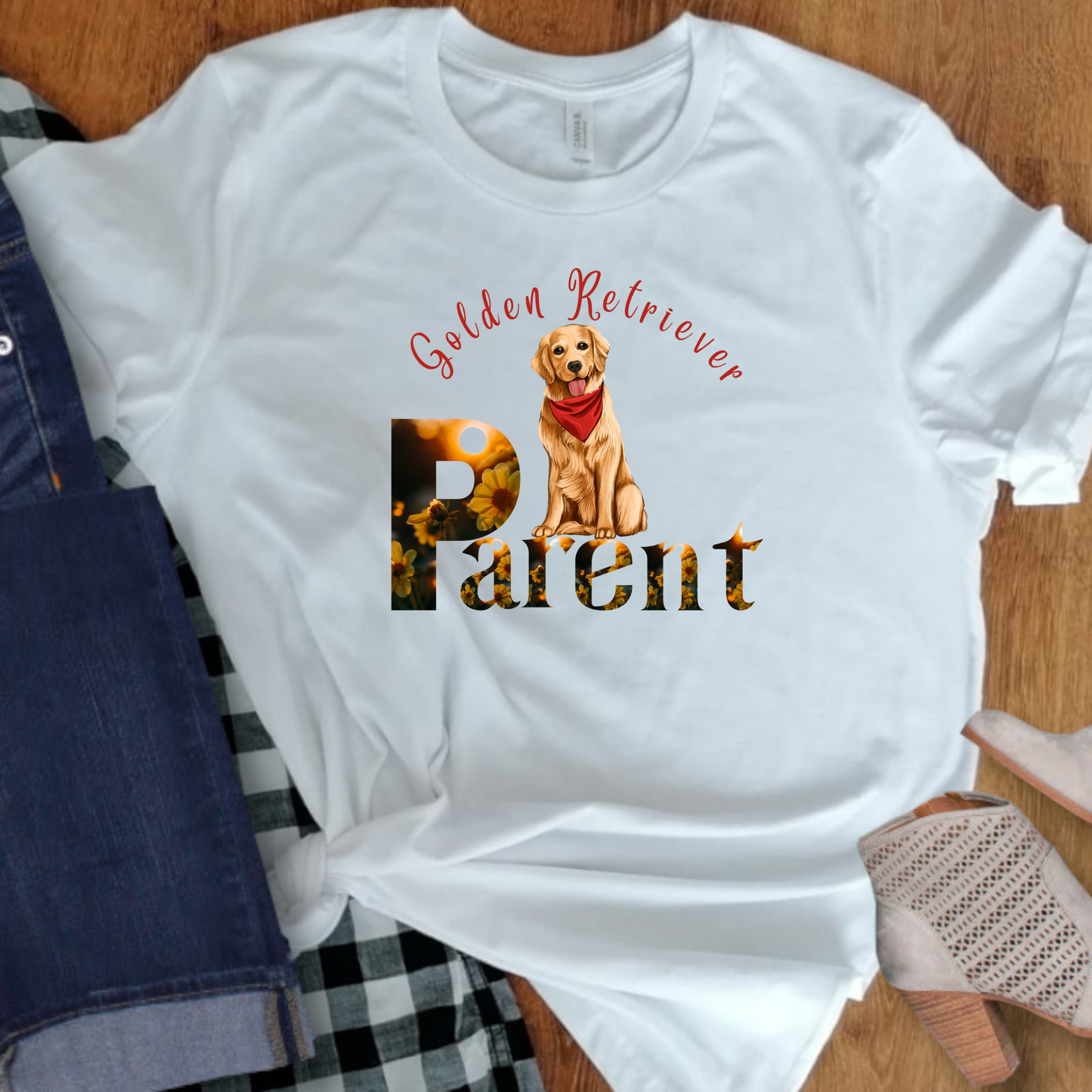 Golden Retriever Parent Short Sleeve T-shirts