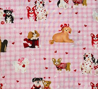 Heart And Dogs Snap On Bandana