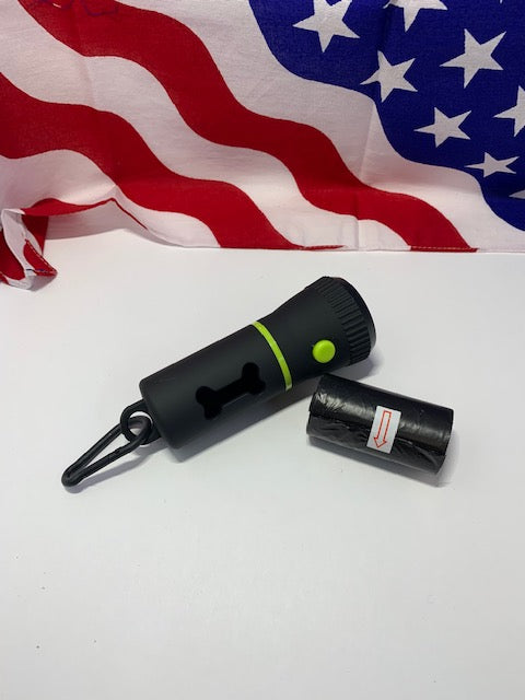 Waste bag holder with Flash Light