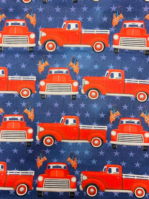 Red Trucks with Flags-Bandana