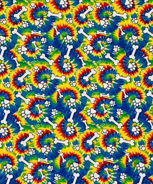 Tye Dye Paws and Bones-Collars and Leashes