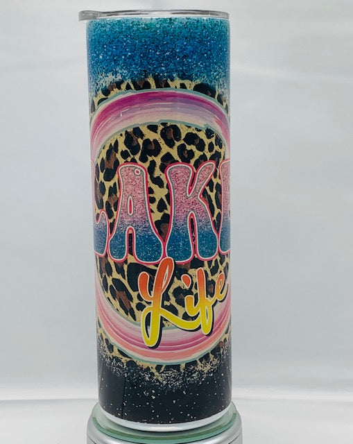 Leopard Lake Life Tumbler