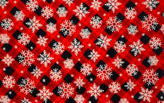 Plaid Snowflake Snap On Bandana