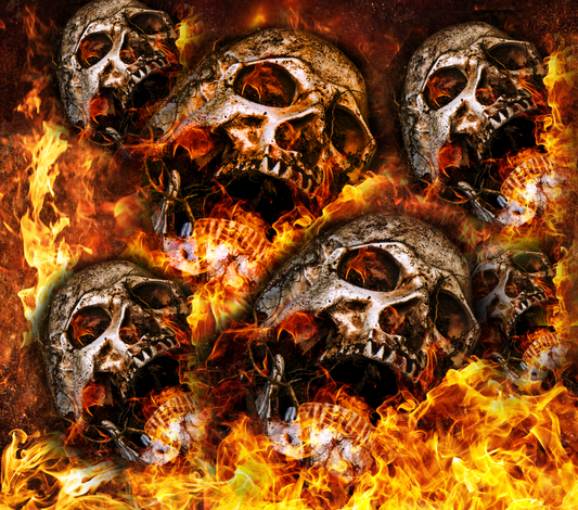 Skull flames Tumbler