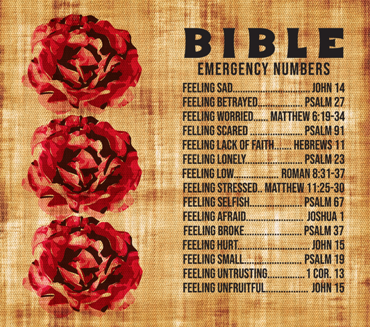 Bible emergency numbers 2 Tumbler