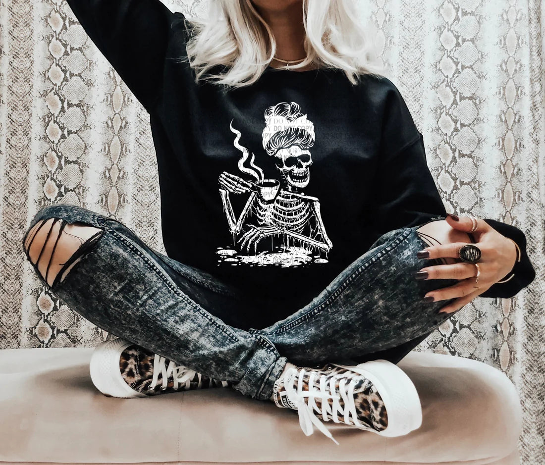 Coffee Skeleton Short Sleeve T-Shirts