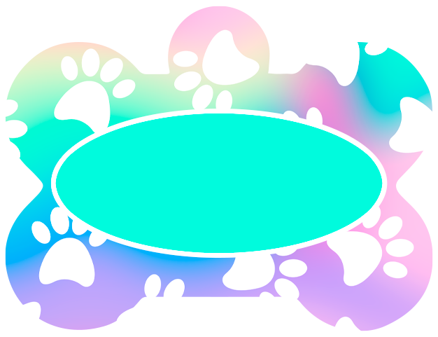 Pastel Paws Dog Tag