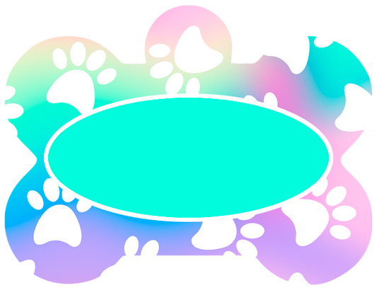 Pastel Paws Dog Tag