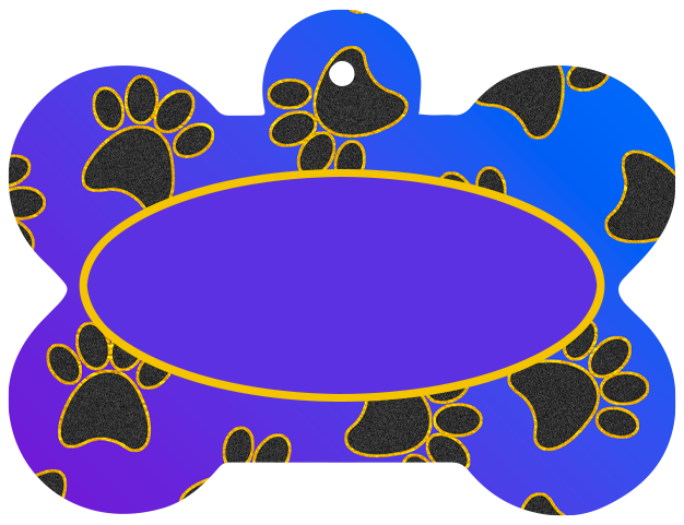 Blue Paws Dog Tag