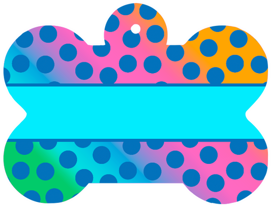 Colorful polka dots  Dog Tag