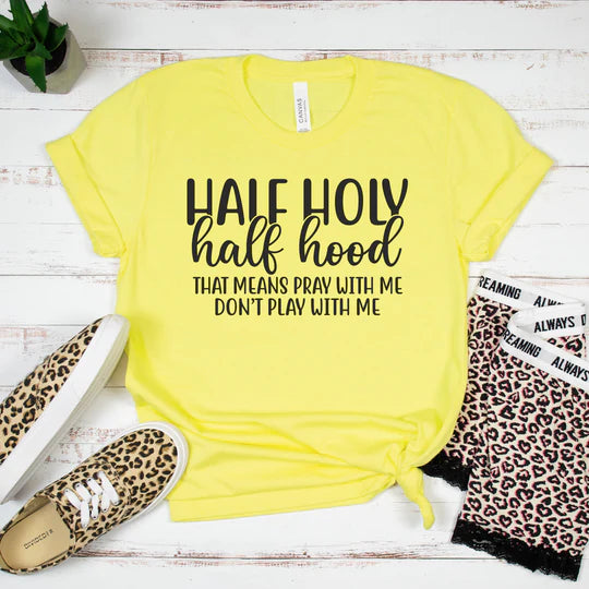 Half Holy Half Hood Short Sleeve T-Shirts