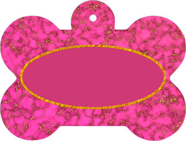 Marble Pink Dog Tag
