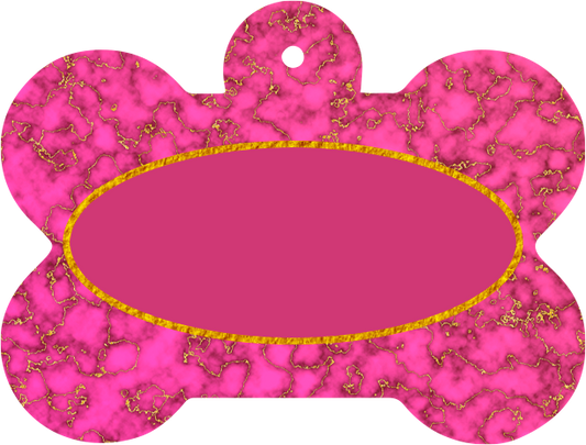 Marble Pink Dog Tag