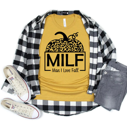 MILF Man I Love Fall Short Sleeve T-Shirts